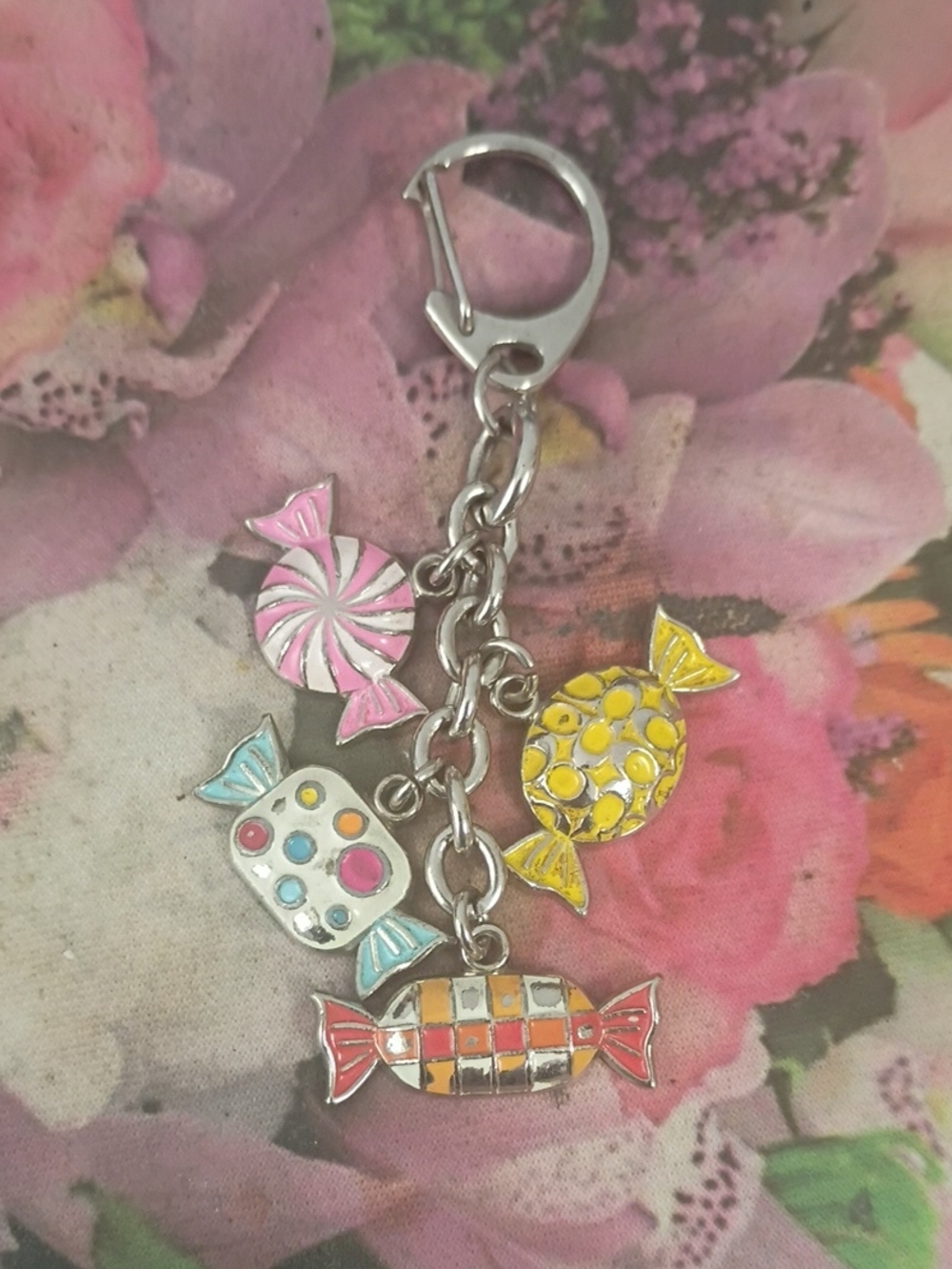 ❤️COACH Candy 4 Charms Key Ring Keychain FOB
